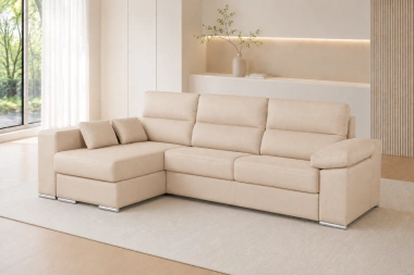 Sofá Cama Chaiselongue con Sistema Italiano Luna de Sofás Valencia - 1