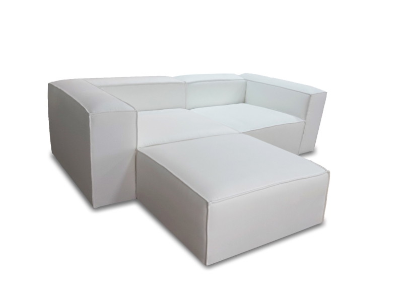 Sofá modular pequeño (2 plazas) de color gris más puf - Modules - Don  Baraton: tienda de sofás, colchones y muebles