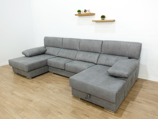 Sofá con doble chaise longue